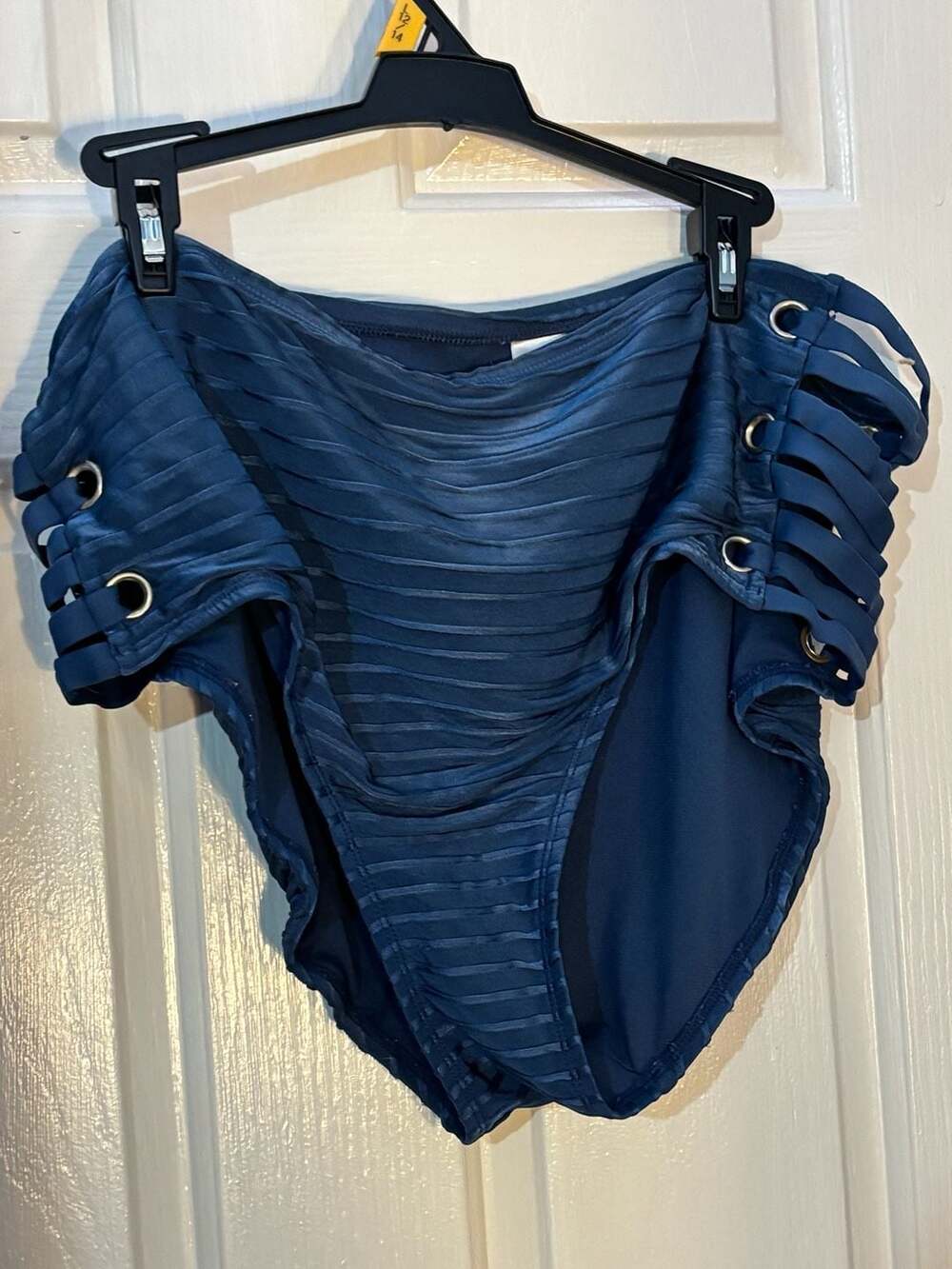 Time and Tru Blue High Waisted Swim Bottoms 1X 16W-18W